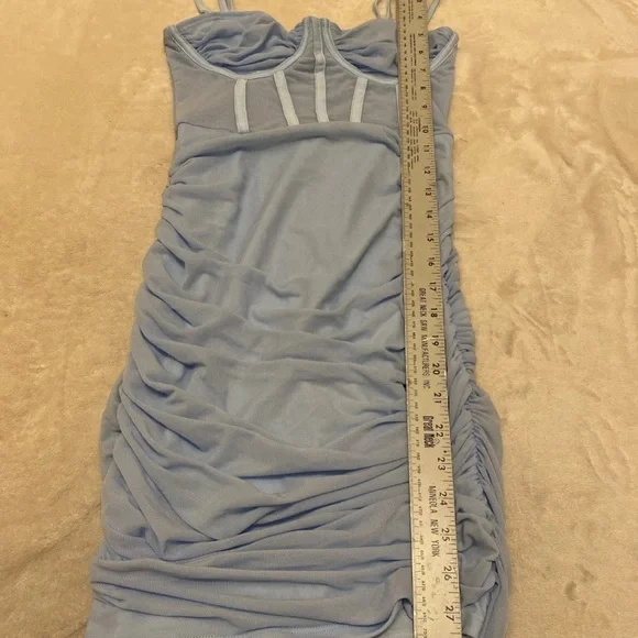 SHEIN Light Blue Spaghetti Strap Mini Bodycon Dress - Picture 11 of 16